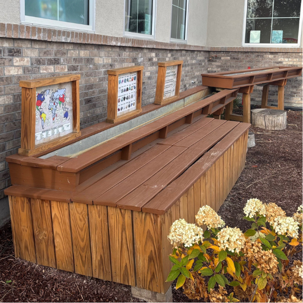 Sluice where kids can pan for gemstones